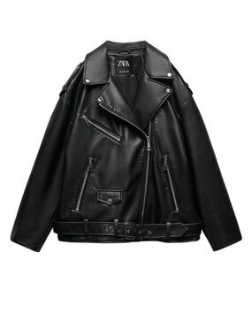 ZARA Faux Leather Oversized Jacket